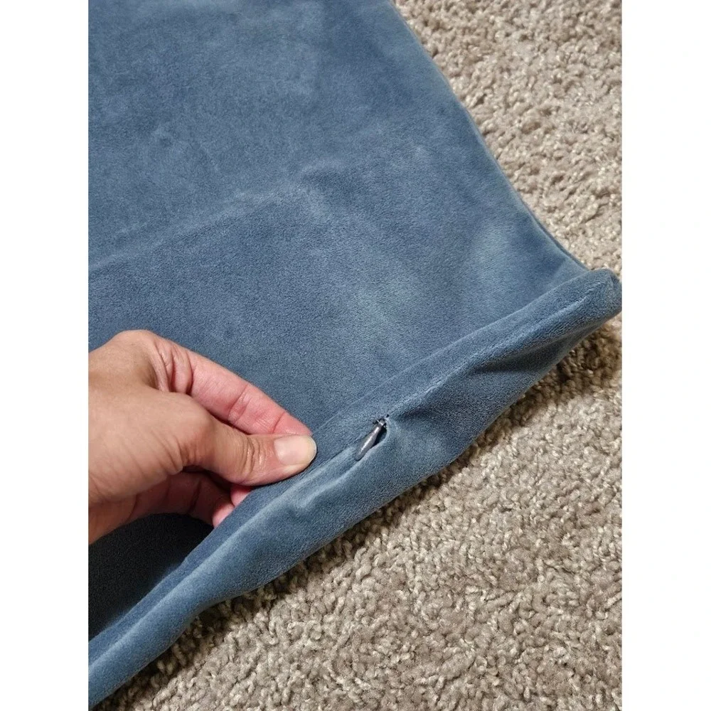 Blue Velvet Single Pillow Cover 25